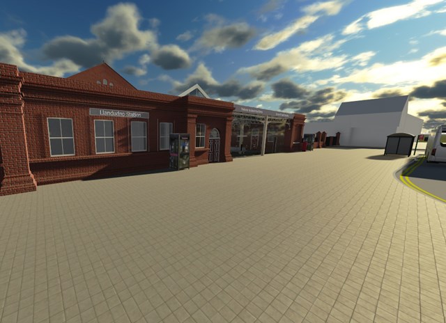 Llandudno Station - artist's impressions of the frontage