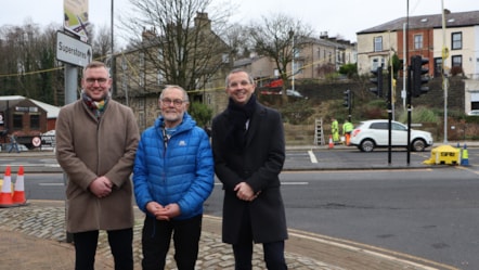 From left, Councillors Scott Smith, Nick Harris and Aidy Riggott visited the site