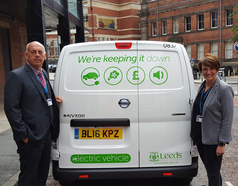 Power surge as council fleet goes electric: cllryeadonandterrypycroft.jpg