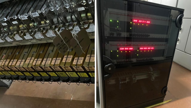 Replacing ageing signalling tech - old analogue equipment on the left, new digital replacement equipment on the right: Replacing ageing signalling tech - old analogue equipment on the left, new digital replacement equipment on the right