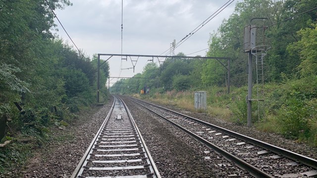 Railway reopens after Manchester burst water main damage repaired: Cleared track after flood water subsided from burst water main in Audenshaw