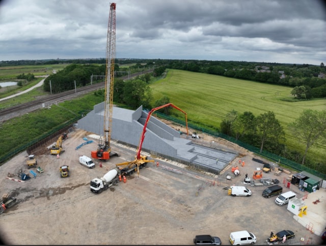 CGI of bridge under Midland Main Line in Radlett, Network Rail