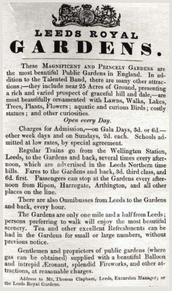 A Garden Through Time: Advertisement for the gardens, which appeared in a local newspaper.