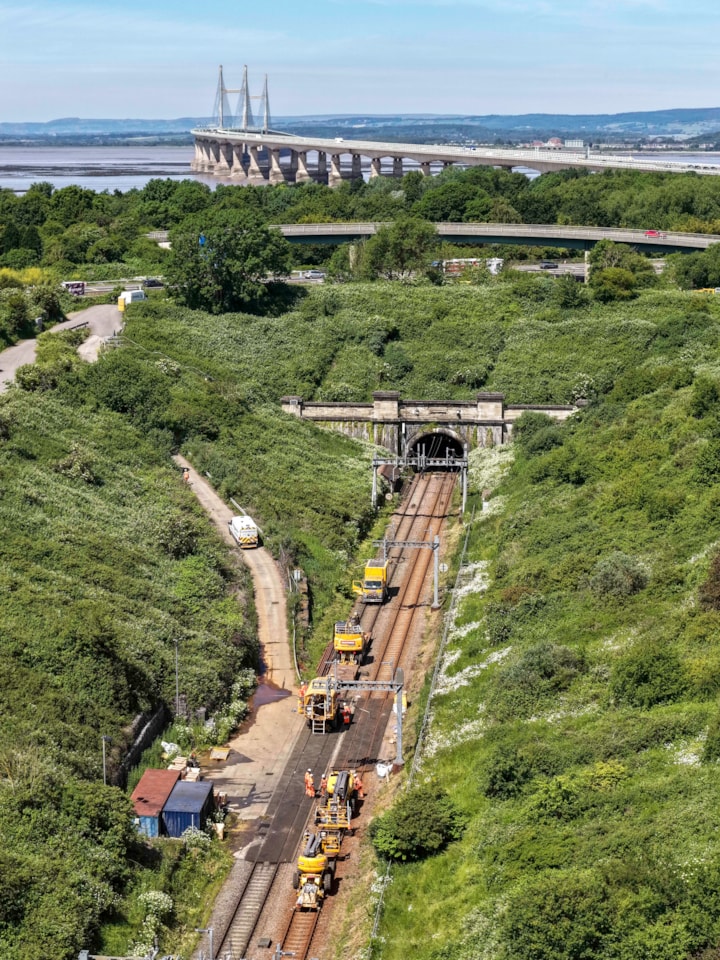 Severn Tunnel 2026 - Aerial shot Severn Tunnel Wales side portrait2