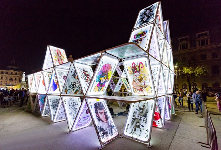 House of Cards: House of Cards will be at Victoria Leeds for Light Night Leeds on October 13 and 14. Credit OGE Group.