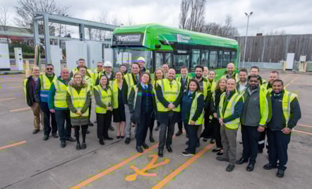 Attendees, partners and stakeholders with Minister for local transport Richard Holden