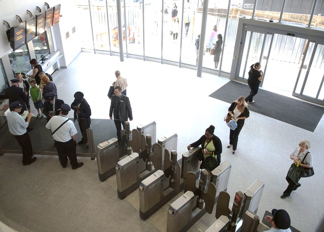 Inside the new concourse at Dartford station