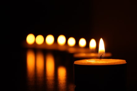 Candles lit in a line