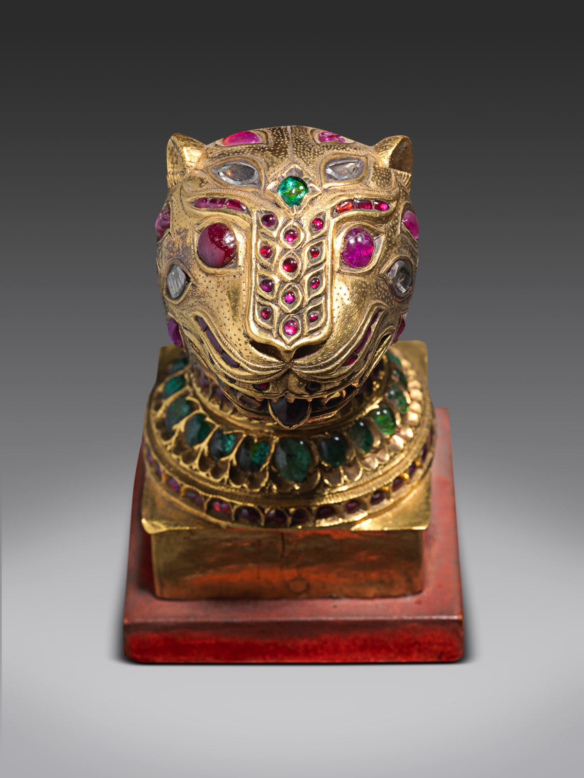 The Tiger Head Finial from the throne of Tipū Sultān, a significant item in the internationally important South Asian Collection at Powis Castle and Garden, Welshpool ©National Trust Images David Brunetti