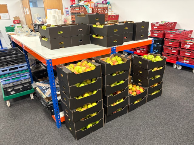 Harvested fruit at Perth foodbank: Harvested fruit at Perth foodbank