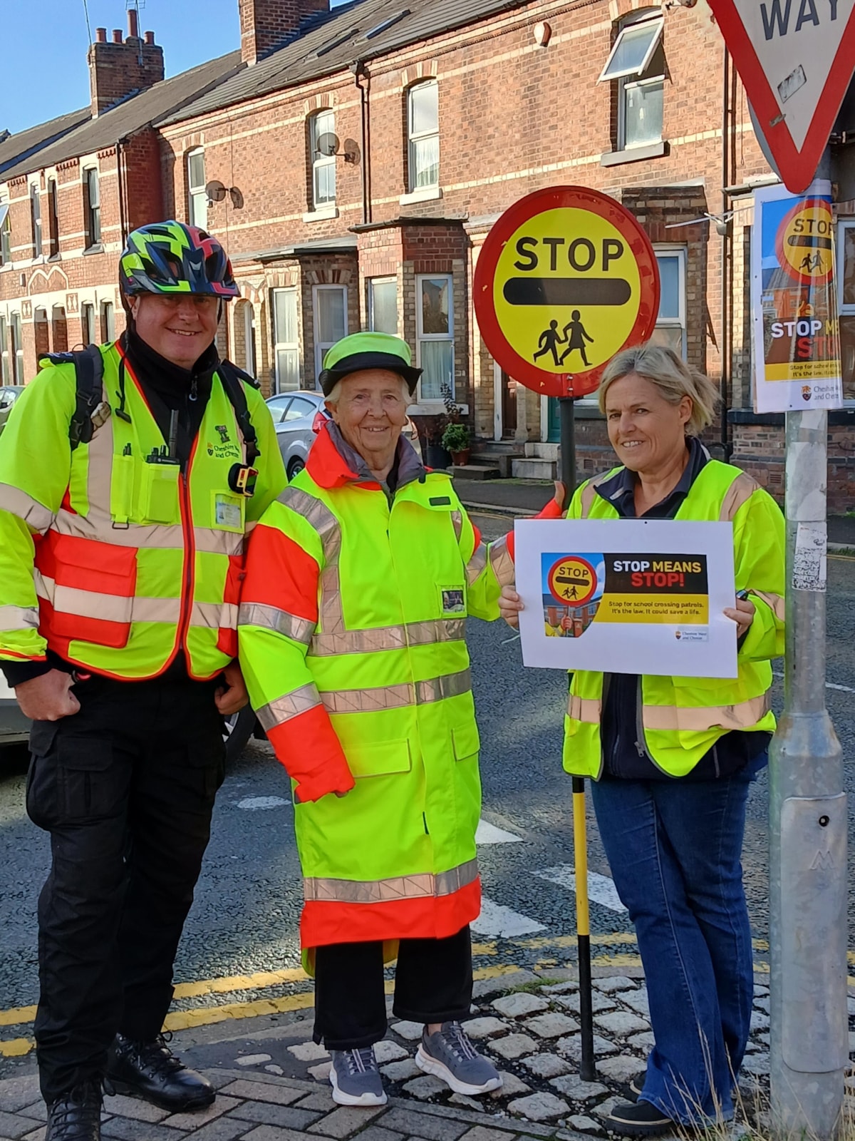 Stop Means Stop team at Chester Bluecoat CE Primary School