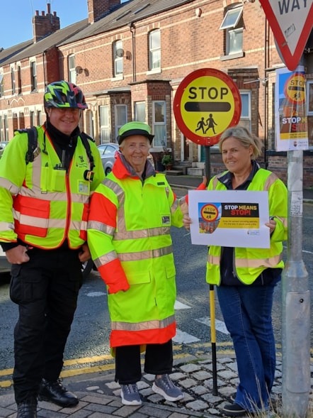 Stop Means Stop team at Chester Bluecoat CE Primary School