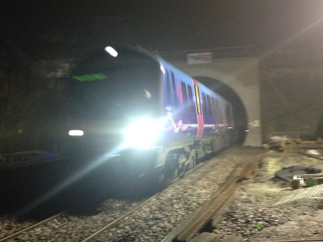 1st train through Farnworth tunnel