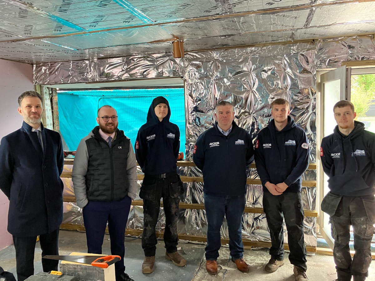 Minister for Skills Jack Sargeant with apprentices at Excel Home Design