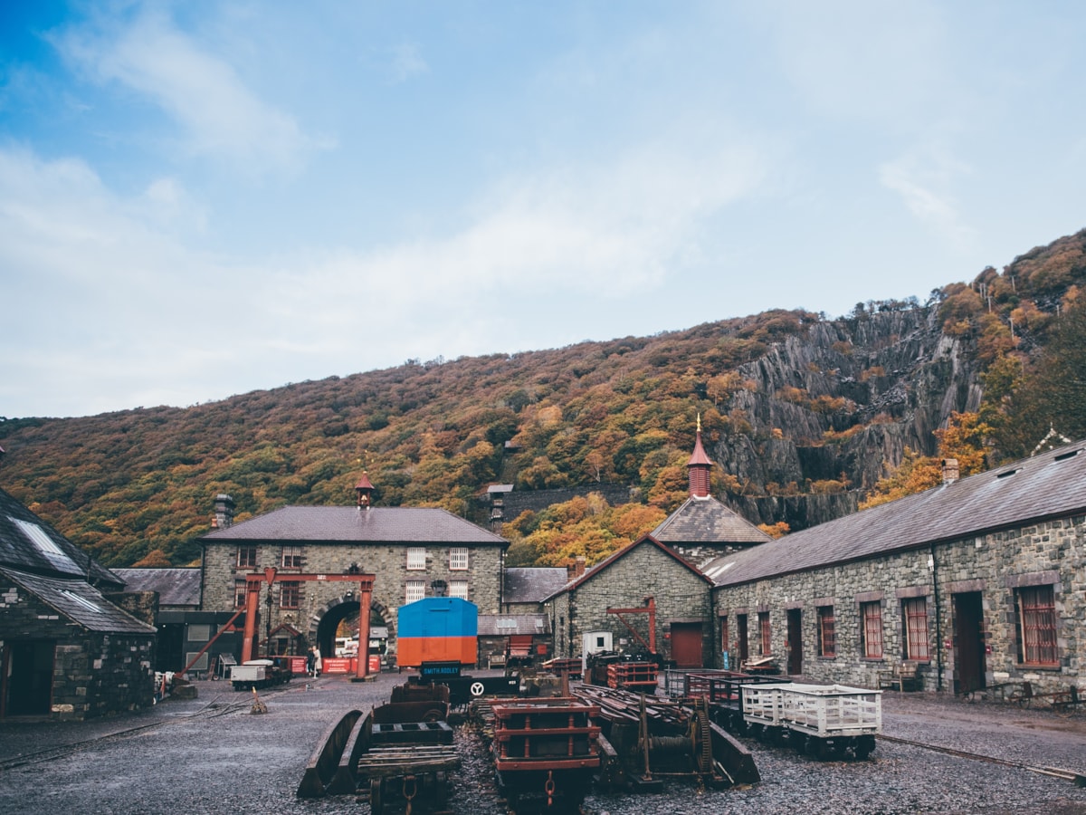 Yard view at the National Slate Museum in Llanberis.