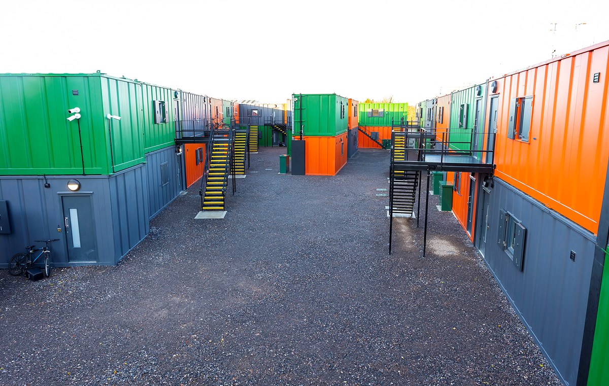 The modular homes site which houses 40 people who have formerly been rough sleeping