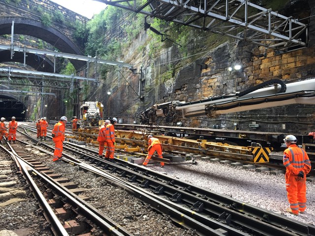 Track work at Liverpool Lime Street station