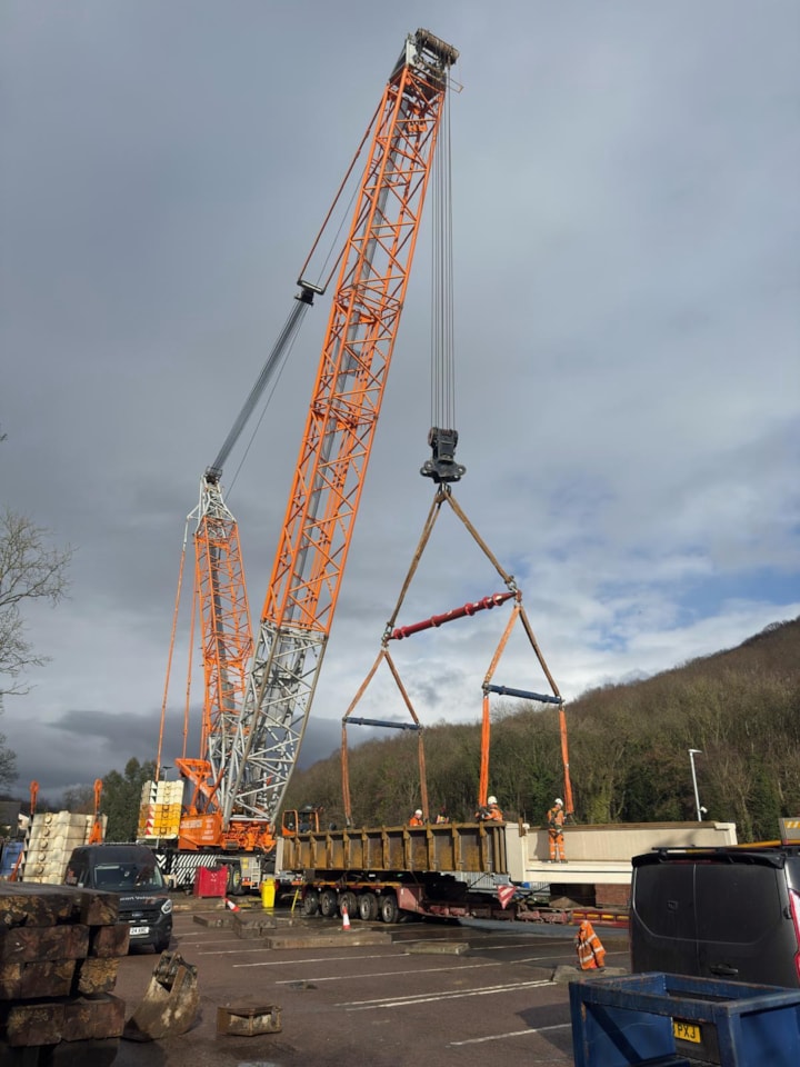 The bridge arrives on site ahead of installation this weekend