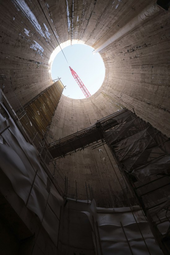 View from the bottom of the Shaft at the Chalfont St Peter site.