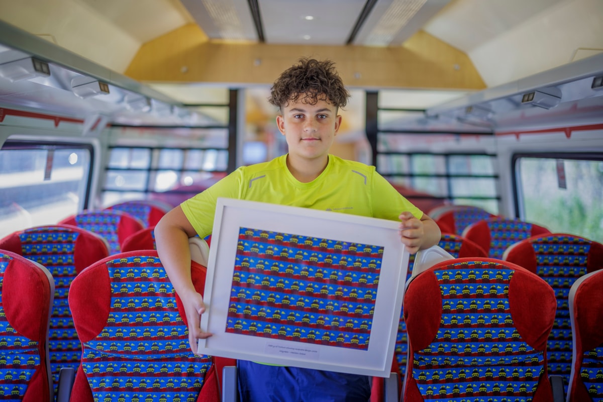 Competition winner Khyreece with his design