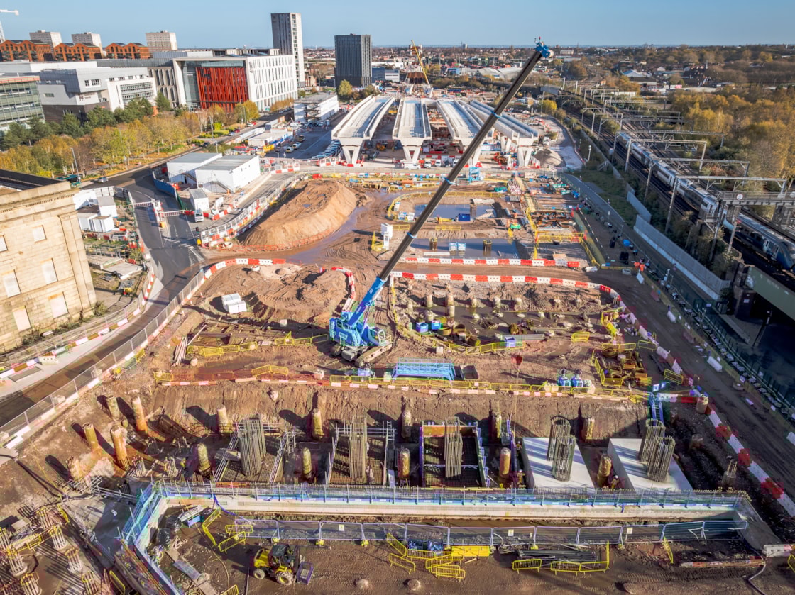 Aerial of Curzon Street station November 2025