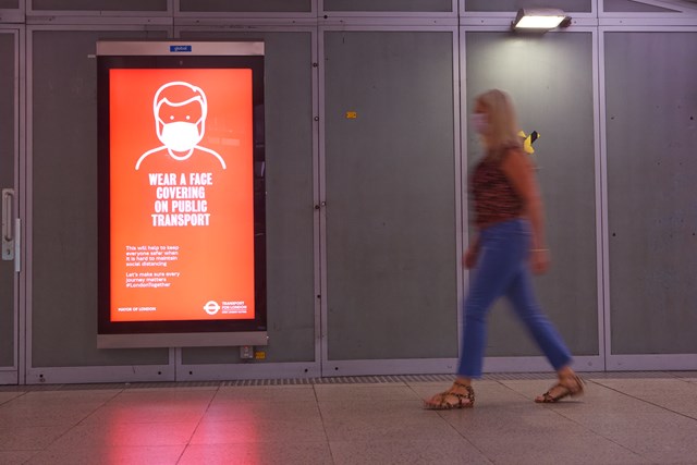 TfL Image - Station Poster Wear a face covering 2