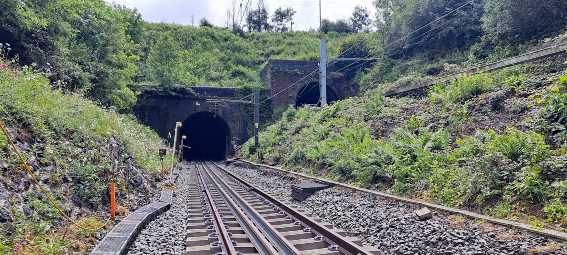 Bristol bound Patchway tunnel track