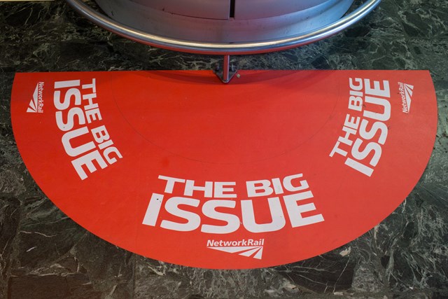 Big Issue vendor pitch: UK's first permanent Big Issue vendor pitch inside a station