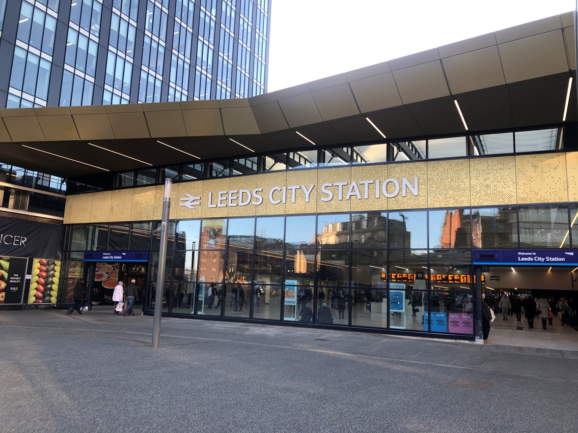 Work completes on the new entrance at Leeds station