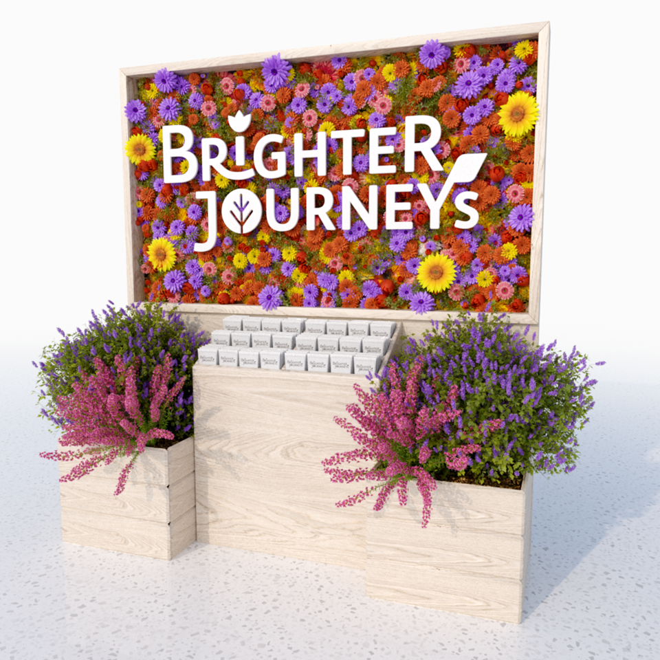 Brighter Journeys in Leicester to support passengers’ mental health: Brighter Journeys installation
