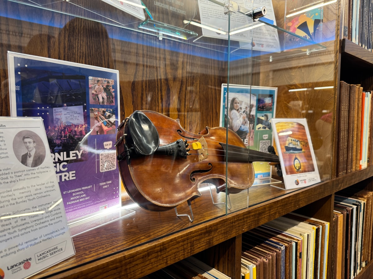 Lancashire-made violin created to honour Wallace Hartley, who continued to play as the Titanic sank