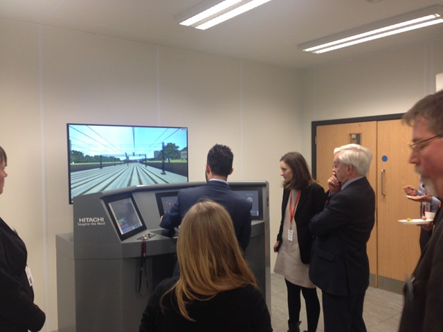 Martin Vickers using the Hitachi ETCS driving simulator (2)