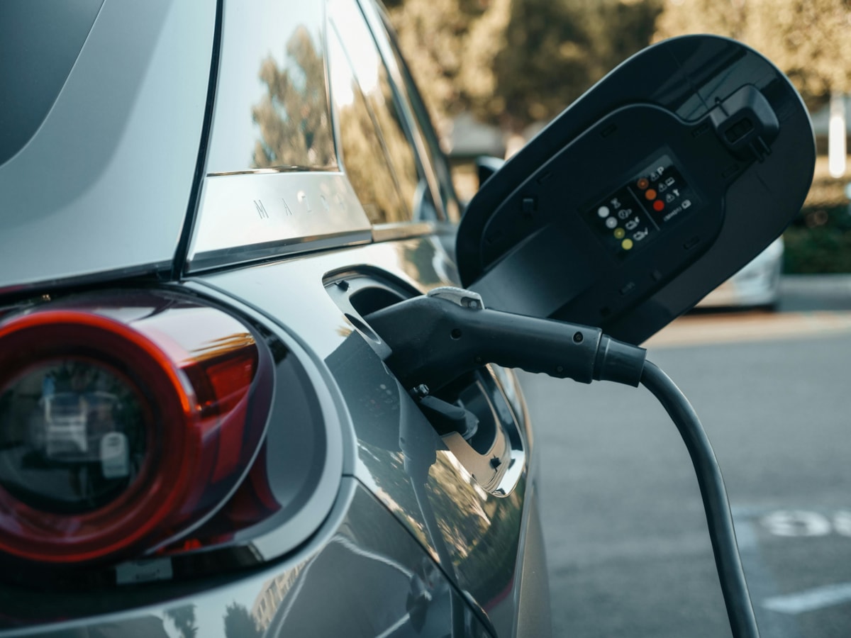 Car charging stock image