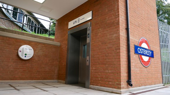 TfL Press Release - Osterley becomes London’s 89th step-free Tube station: TfL Image - New lift at Osterley Station 1