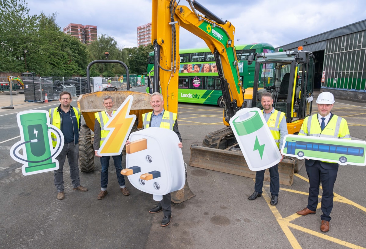Electric transformation of First Bus Leeds depot gets underway