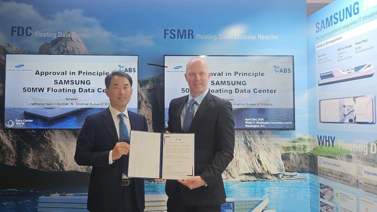 ABS Issues AIP Certificate for Floating Data Center Design from Samsung Heavy Industries