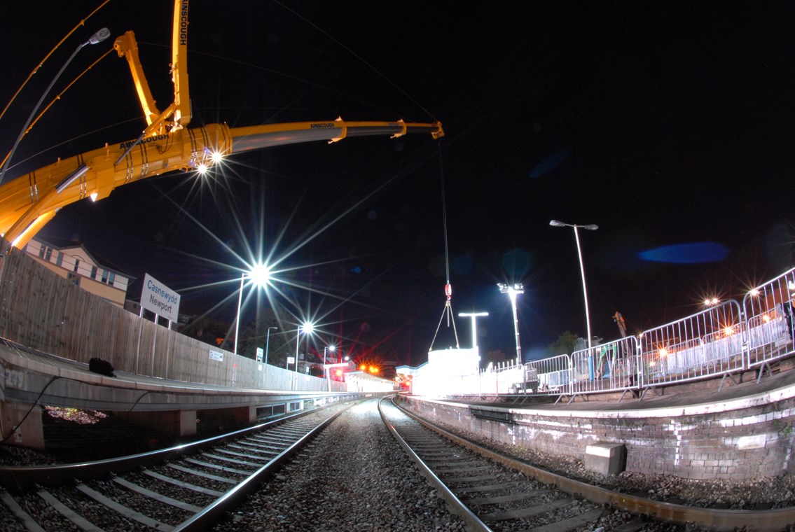 500-tonne road rail crane takes Newport station to new heights: Eco-friendly Newport station in the making