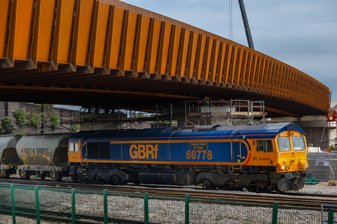 Aston Church Road bridge moved into place over existing railway