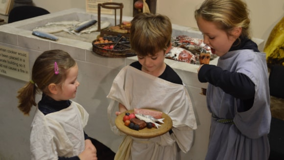 Half-term activities at Island museums: Creating a feast at Newport Roman Villa