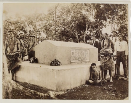 Tomb of Robert Louis Stevenson on Mount Vaea, Upolu.