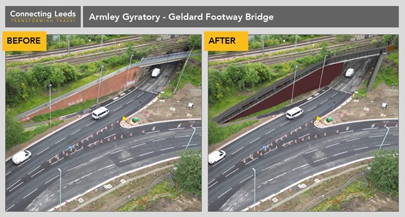 Geldard Bridge before and after A4 Land