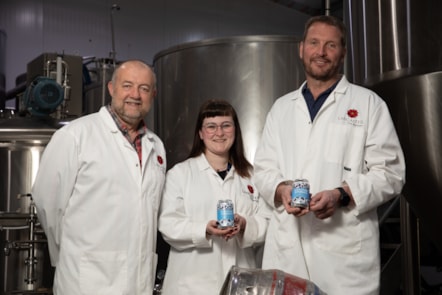 TPE Customer Relations Specialist Lucy Richards with owners of Lancaster Brewery Phil Simpson, Matt Jackson-2