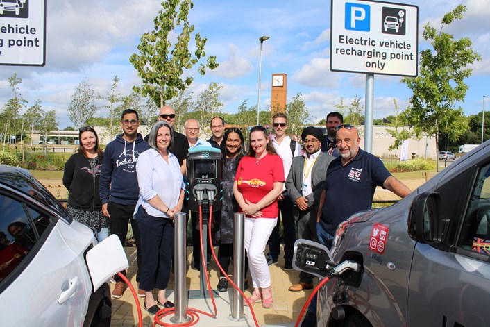 Cllr Hayden meets GB EV Rally drivers at Stourton Park & Ride - 1