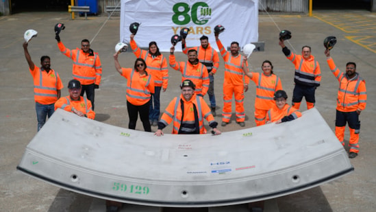 HS2 tunnel segment casting complete at PACADAR UK Isle of Grain factory-4: Staff at PACADAR UK celebrate the completion of  tunnel segments casting for HS2 London Tunnels at the PACADAR factory on the Isle of Grain in Kent. PACADAR are manufacturing the London Tunnel segments as a sub-contractor for our London tunnels contractor Skanska Costain STRABAG (SCS) joint venture.