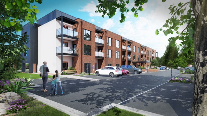 Middlecross 5: An image showing plans for the Middlecross extra care housing scheme.