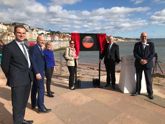 Opening of first section of new Dawlish sea wall