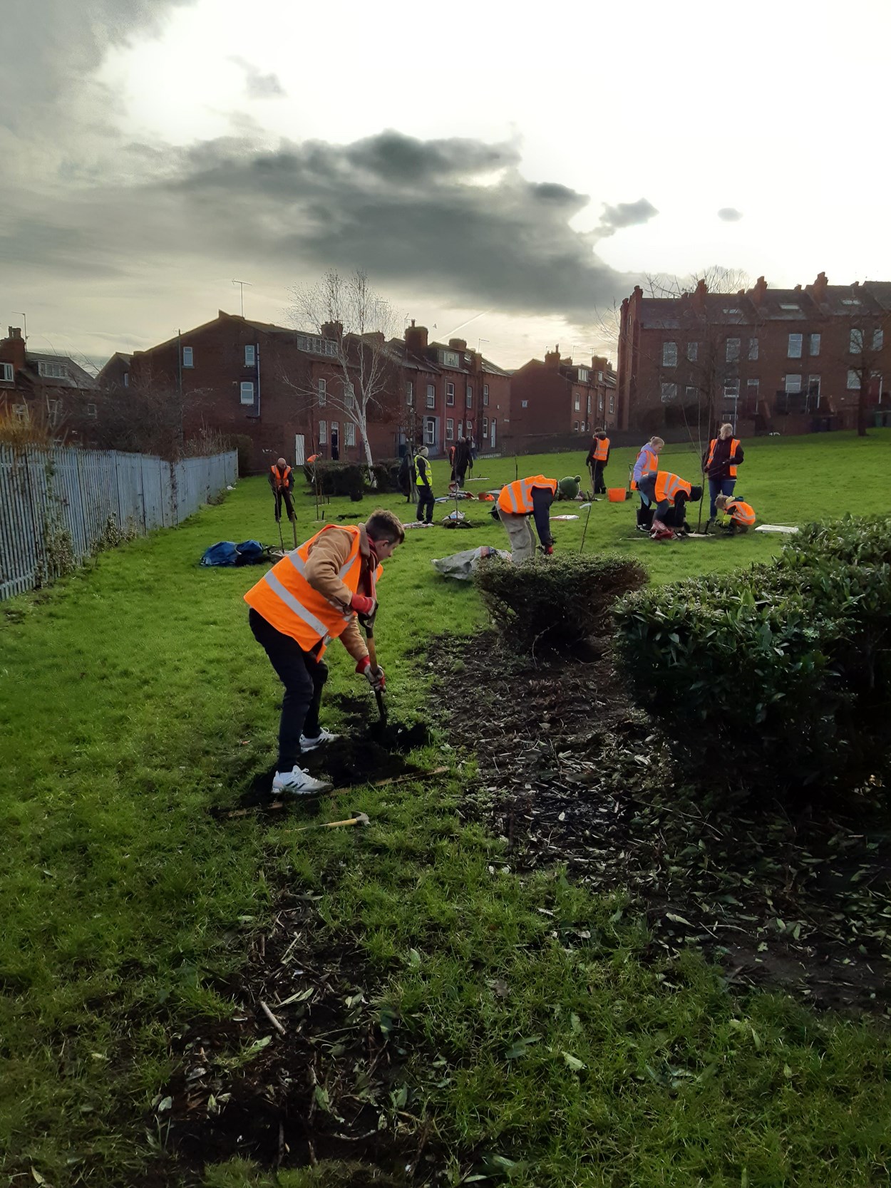 Volunteers tree planting 14 Jan