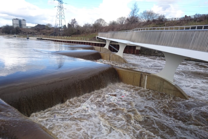 Leeds Flood Alleviation Scheme Phase 1 Knostrop - weir down: Leeds Flood Alleviation Scheme Phase 1 Knostrop - weir down