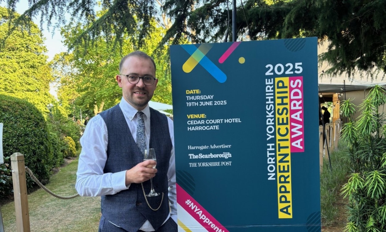Chris Cole Apprenticeship Award: 34-year-old Chris Cole started his horticulture apprenticeship in 2023 after a desire to change career paths and become a professional gardener. He has now won Apprentice of the Year at the North Yorkshire Apprenticeship Awards in the public service category.