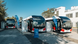  Three of Arriva's new electric buses in Kladno:  Three of Arriva's new electric buses in Kladno